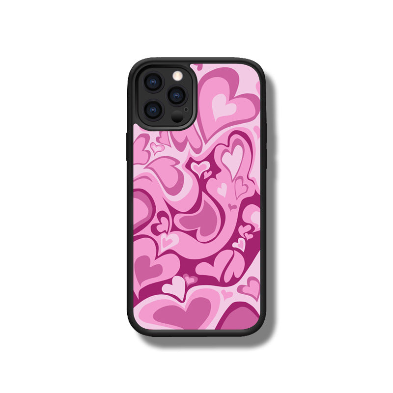 Funda iPhone - Retro Heart color rosa