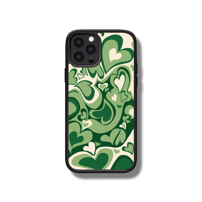 Funda iPhone - Retro Heart color verde