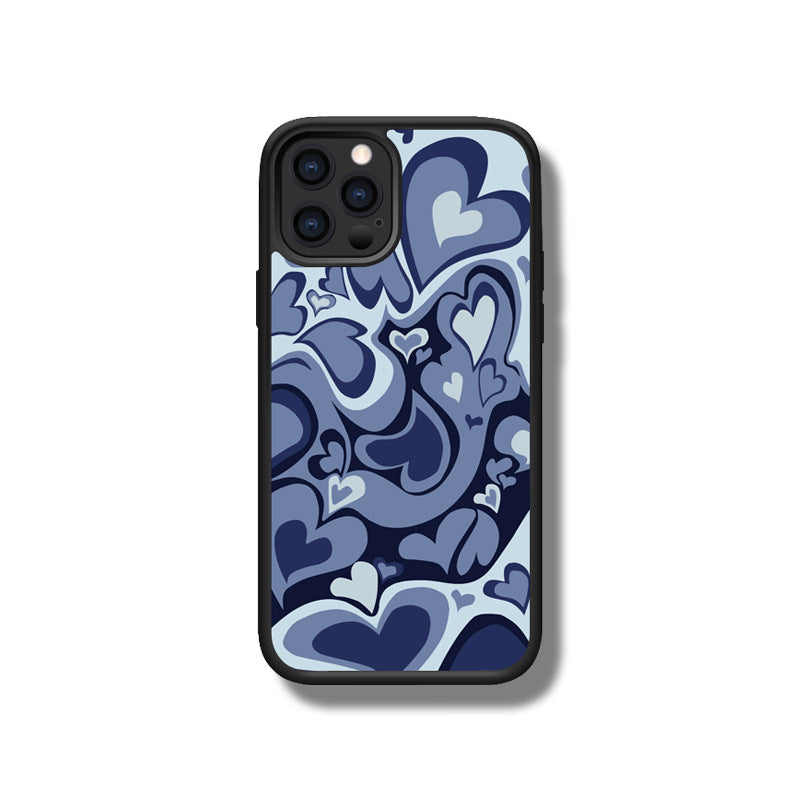 Funda iPhone - Retro Heart color azul marino