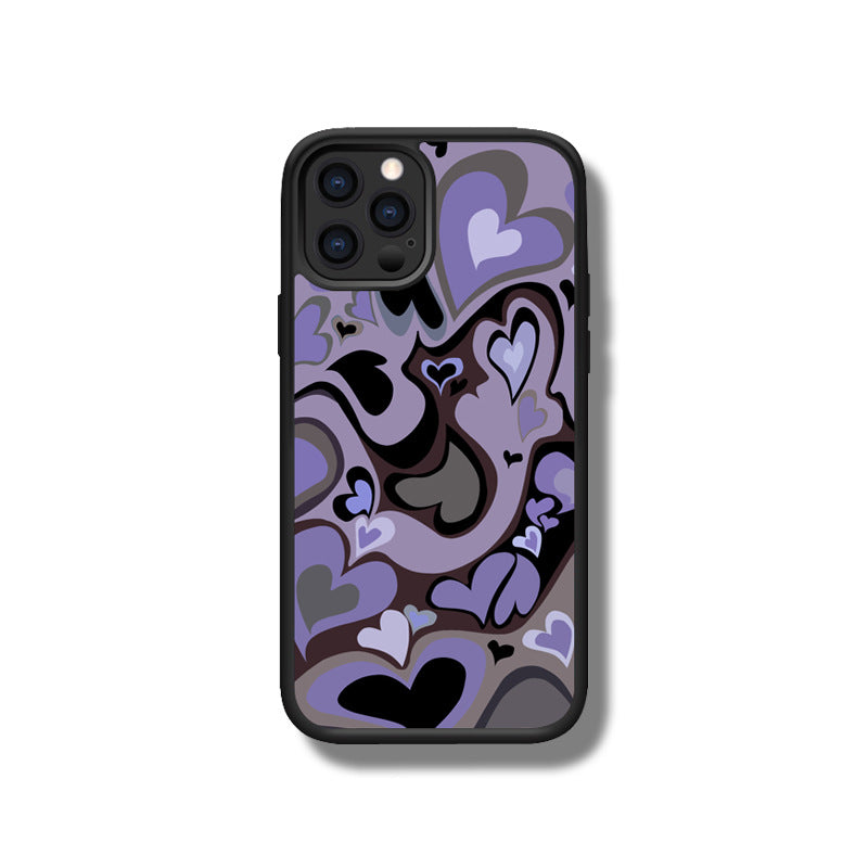 Funda iPhone - Retro Heart color lila